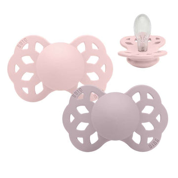 BIBS Symmetrisk Infinity Sut - 2-Pack - strl. 2 - Silikon - Blossom/Dämpad Lila 