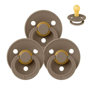 Bibs Rund Colour Napp - bundle - 3 st. - strl. 1 - Mörk ek 