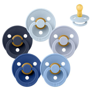 Bibs Rund Colour Napp - bundle - 5 st. - strl. 2 - Blåögd baby 