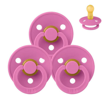Bibs Rund Colour Napp - bundle - 3 st. - strl. 2 - Bubbelgum 