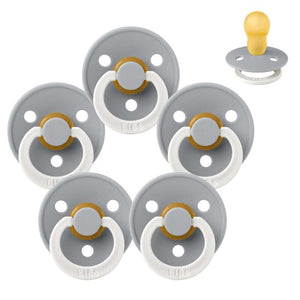 Bibs Rund Colour Napp - bundle - 5 st. - strl. 3 - GLOW - Moln 
