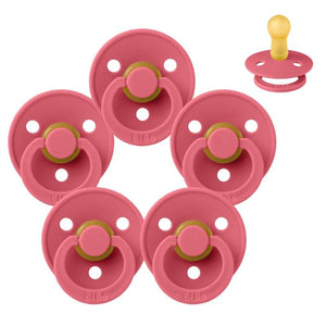 Bibs Rund Colour Napp - bundle - 5 st. - strl. 2 - Korall 