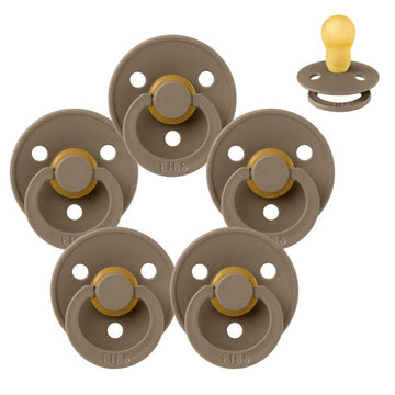 Bibs Rund Colour Napp - bundle - 5 st. - strl. 3 - Mörk ek 
