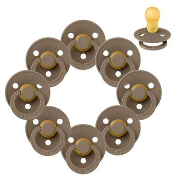 Bibs Rund Colour Napp - bundle - 8 st. - strl. 3 - Mörk ek 