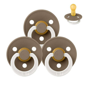 Bibs Rund Colour Napp - bundle - 3 st. - strl. 2 - GLOW - Mörk ek 