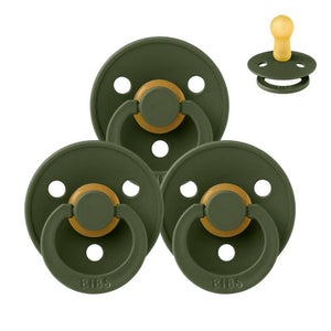 Bibs Rund Colour Napp - bundle - 3 st. - strl. 2 - Jägaregrön 