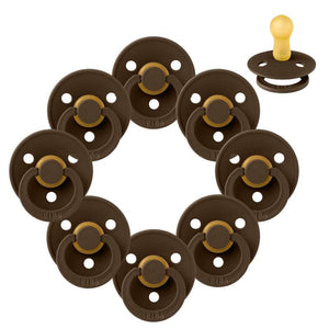 Bibs Rund Colour Napp - bundle - 8 st. - strl. 2 - Mocha 