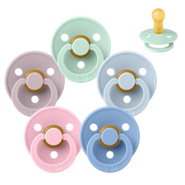 Bibs Rund Colour Napp - bundle - 5 st. - strl. 2 - Pastellparadis 