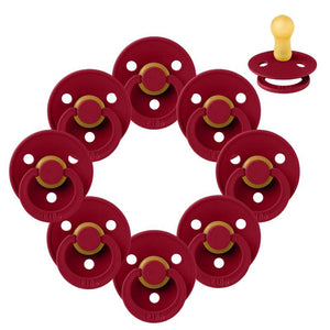 Bibs Rund Colour Napp - bundle - 8 st. - strl. 2 - Ruby 