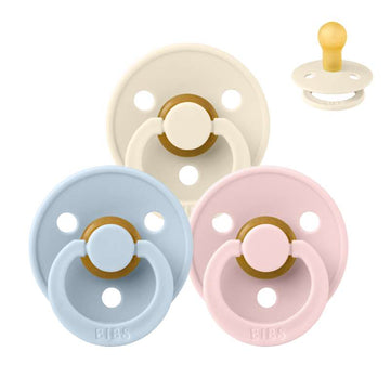 Bibs Rund Colour Napp - bundle - 3 st. - strl. 1 - The Babyshower Collection 