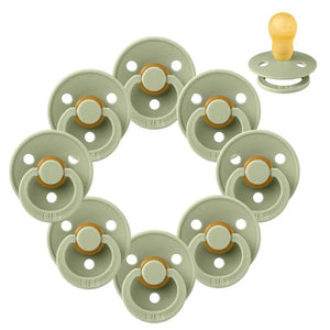 Bibs Rund Colour Napp - bundle - 8 st. - strl. 3 - Sage 