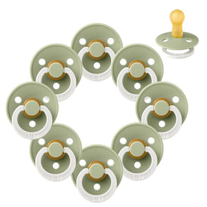 Bibs Rund Colour Napp - bundle - 8 st. - strl. 2 - GLOW - Salvia 