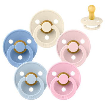 Bibs Rund Colour Napp - bundle - 5 st. - strl. 2 - Babyshower-kollektionen 