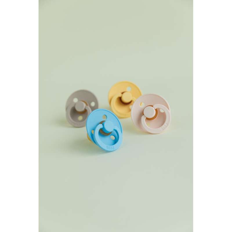 Bibs Rund Colour Napp - strl. 2 - naturgummi - Breeze 