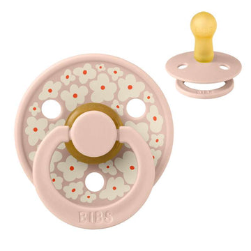 BIBS Rund Colour Napp - Str. 2 - Naturgummi - Studio Jasmine Field - Blush