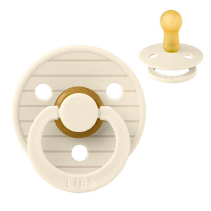 BIBS Rund Colour Napp - Strl. 2 - Naturgummi - Pin Studio - Vanilla