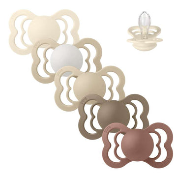 BIBS Symmetrisk Supreme Napp - Sampack - 5 st. - Str. 2 - Down to Earth