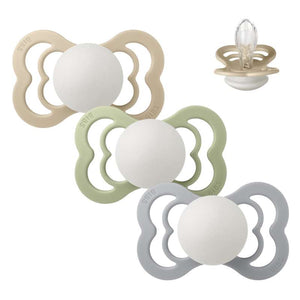 BIBS Symmetrisk Supreme napp - Sampack - 3 st. - Str. 2 - Sleep Tight Little One - GLOW