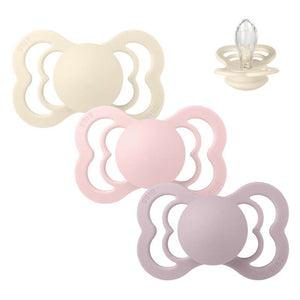 BIBS Symmetrisk Supreme Napp - Sampack - 3 st. - Str. 2 - Soft and Gentle