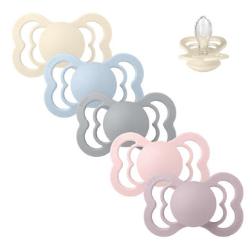 Bibs Supreme Napp - bundle - 5 st. - strl. 2 - Babyshower-kollektionen 