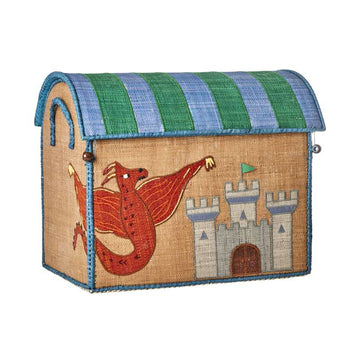 RICE Raffia Förvaringshus - Dragon - Medium 