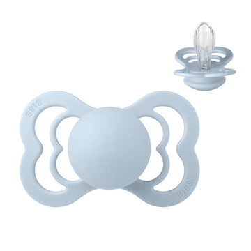 BIBS Symmetrisk Supreme Napp - Str. 2 - Silikon - Baby Blue