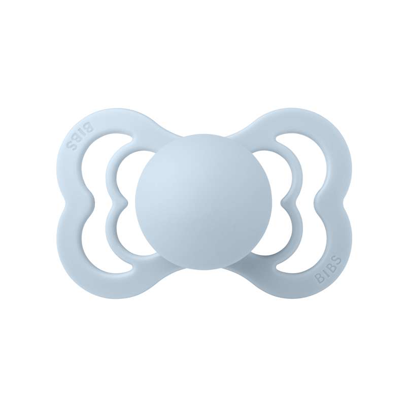 BIBS Symmetrisk Supreme Napp - Str. 2 - Naturgummi - Baby Blue