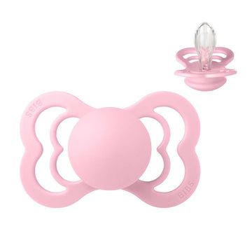 BIBS Symmetrisk Supreme Napp - Stl. 2 - Silikon - Baby Pink