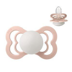 BIBS Symmetrisk Supreme Napp - Str. 2 - Silikon - GLOW - Blush