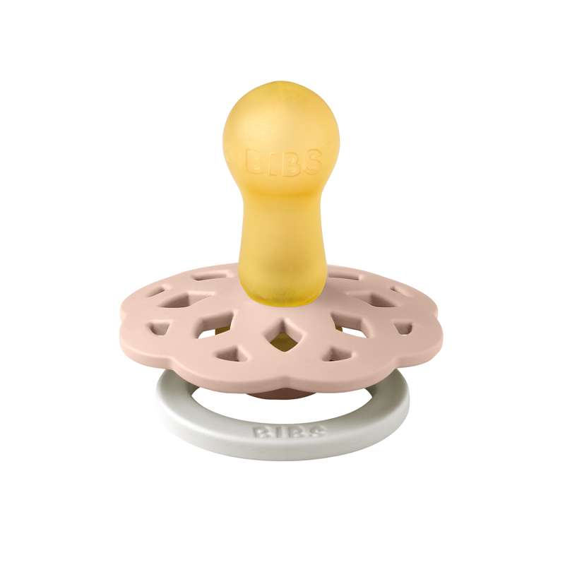 BIBS Rund Boheme napp - Str. 2 - Naturgummi - GLOW - Blush
