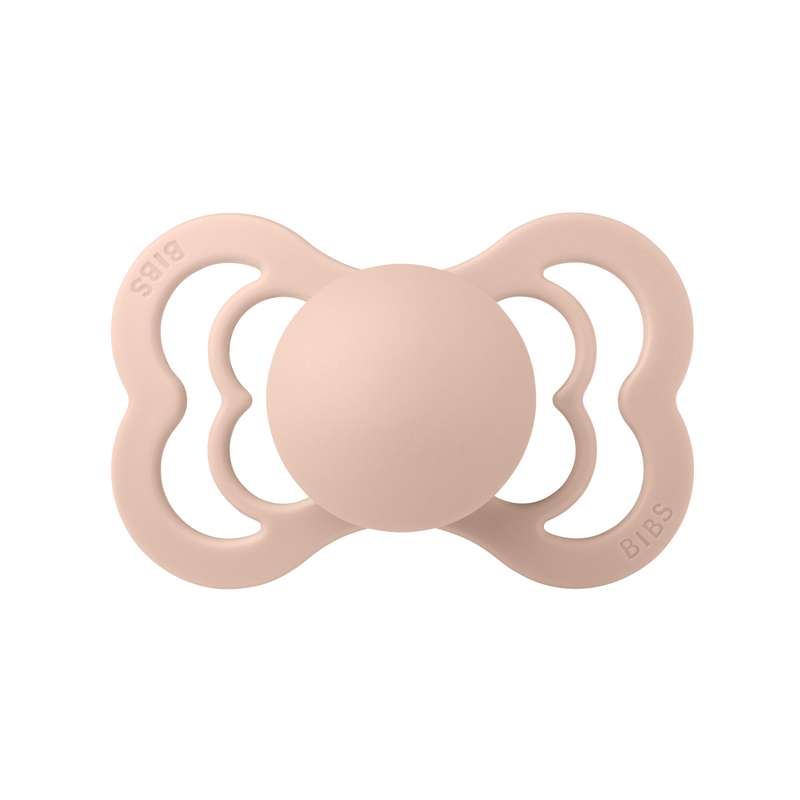 BIBS Symmetrisk Supreme Napp - Stl. 2 - Naturgummi - Blush