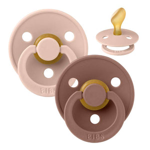 Bibs Anatomisk Colour Napp - 2-Pack - strl. 2 - naturgummi - Blush/Woodchuck 