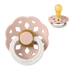BIBS Rund Boheme napp - Str. 1 - Naturgummi - GLOW - Blush