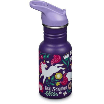 Klean Kanteen Classic Drickflaska - Kid SportCap - 355ml - Hoppande Enhörningar 