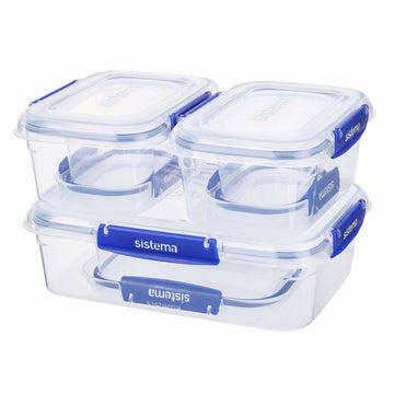 Sistema Matförvaring - Klip It Plus - Essentials - 6-Pack - Blå 