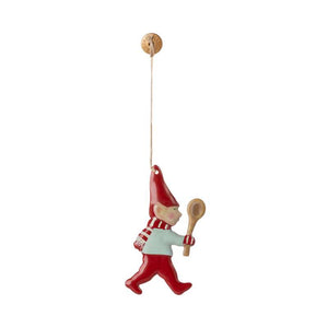 Maileg Julprydnad - Metall - Tomte - Ske 