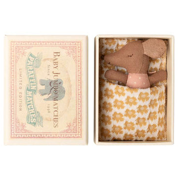 Maileg Sleepy Wakey - Baby Mus i Tändsticksask - Rosa 