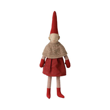 Maileg Pixy - Stl. 2 - Flicka - Stickad cape och kjol