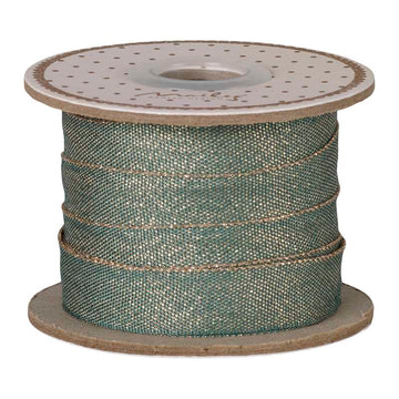 Maileg Presentband - 13mm/10m - Grön/Guld