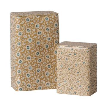 Maileg Metallburksset - Blommor - Ockra/Blå - 2 st.