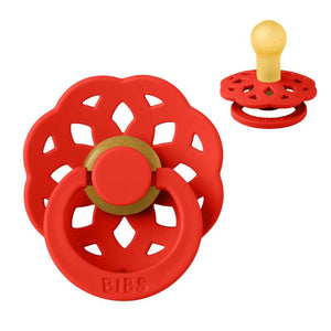 BIBS Rund Boheme napp - strl. 1 - naturgummi - Candy Apple 