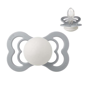 BIBS Symmetrisk Supreme Napp - Str. 2 - Silikon - GLOW - Cloud