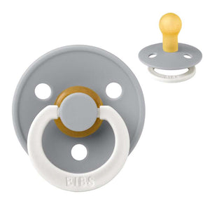 Bibs Rund Colour Napp - strl. 1 - naturgummi - GLOW - Moln 