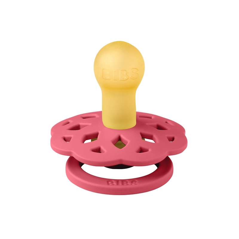 BIBS Rund Boheme Napp - Str. 1 - Naturgummi - Coral