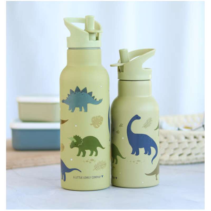 A Little Lovely Company Ståldrickflaska - XL - 500ml - Dinosaur
