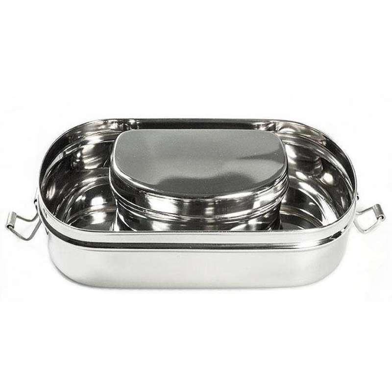 Pulito PureLunchBox Matlåda - Rostfritt Stål - Oval 