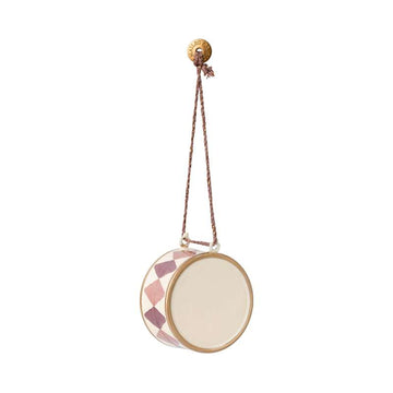 Maileg Julornament i Metall - Trumma - Stor - Ljus Lila 