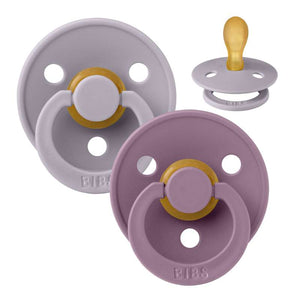 BIBS Symmetrisk Colour Sut - 2-Pack - strl. 2 - naturgummi - Fossil Grey/Mauve 