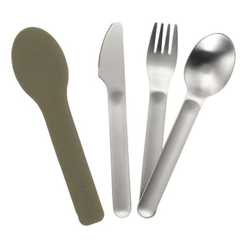 HAPS Nordic Barnbestick - Rostfritt Stål - Olive 