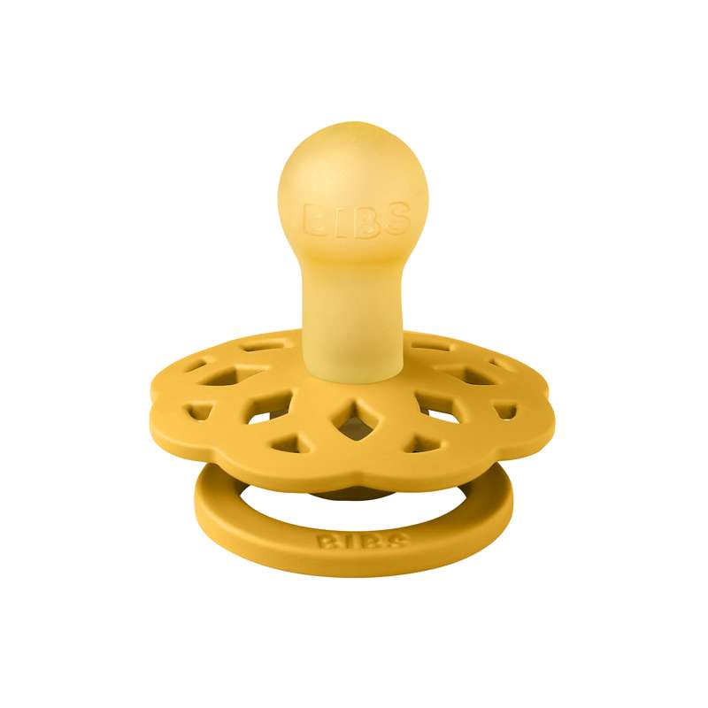 BIBS Rund Boheme Napp - Stl. 1 - Naturgummi - Honey Bee